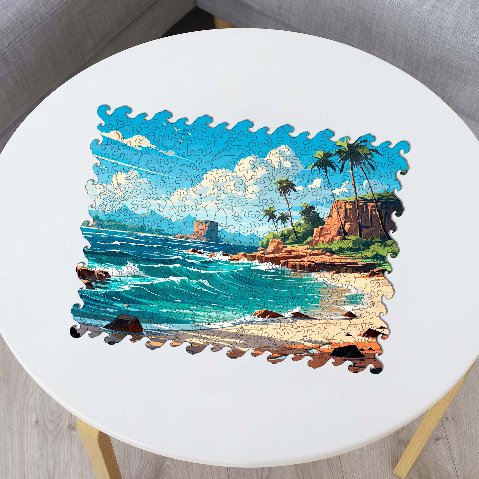 Wooden Jigsaw Puzzle Ocean View