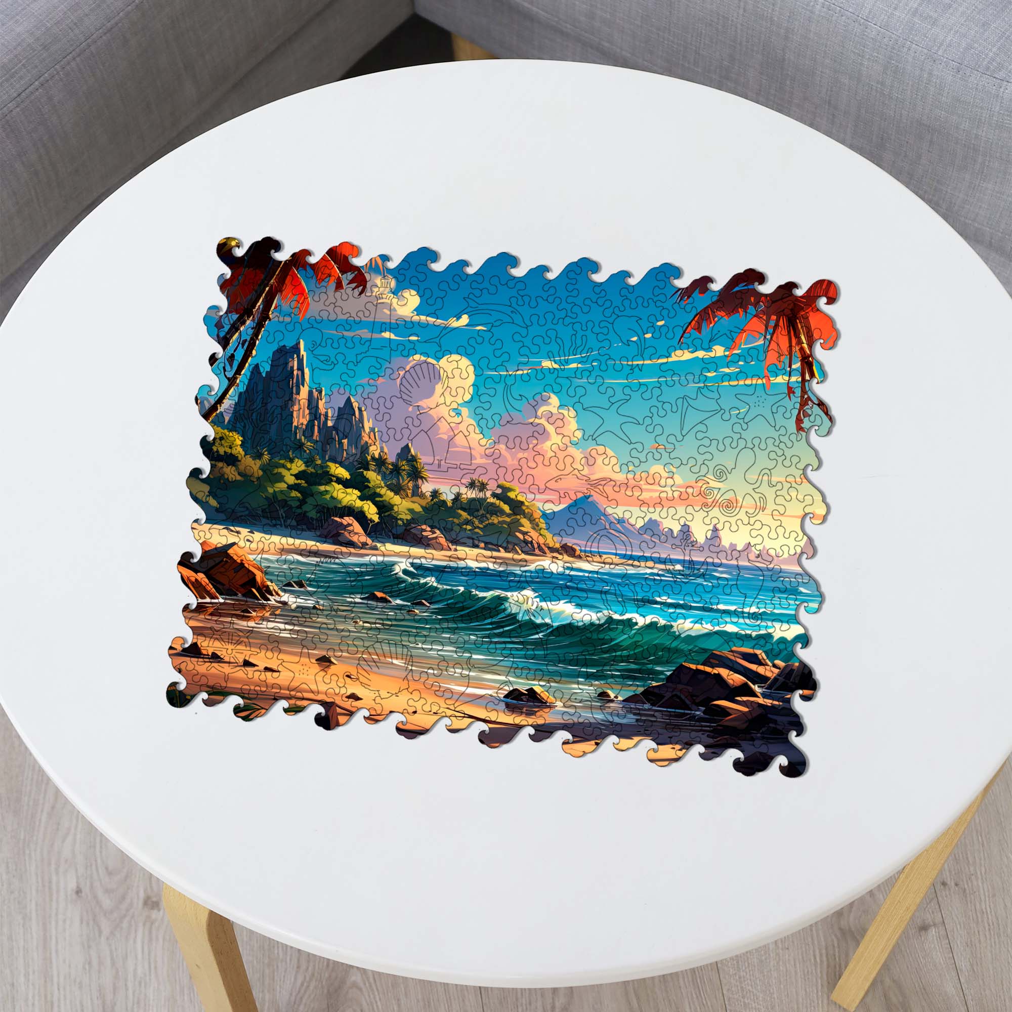 Wooden Jigsaw Puzzle Sea Landscape