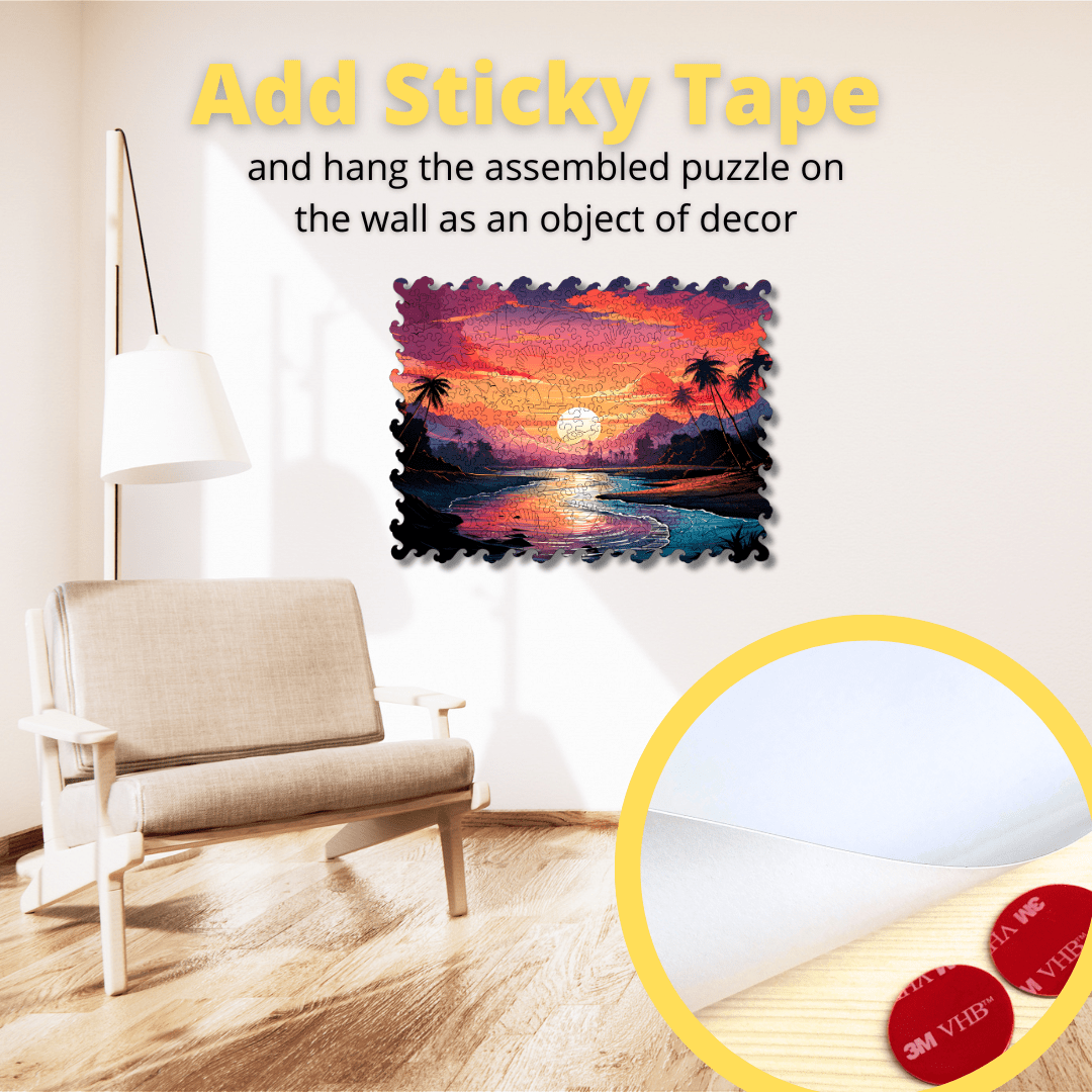 Wooden Jigsaw Puzzle Sea Sunset