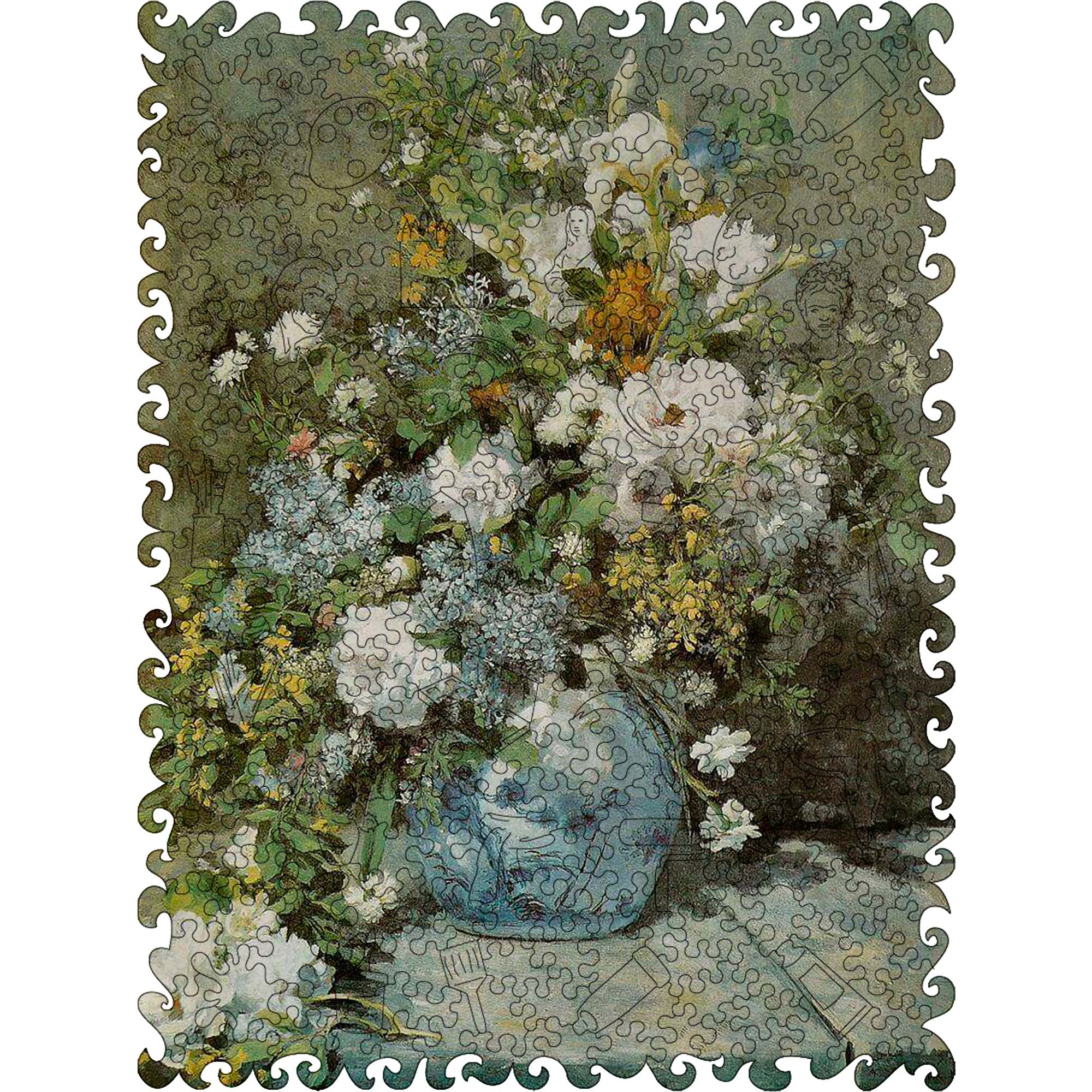 Wooden Jigsaw Puzzle Spring Bouquet (renoir)