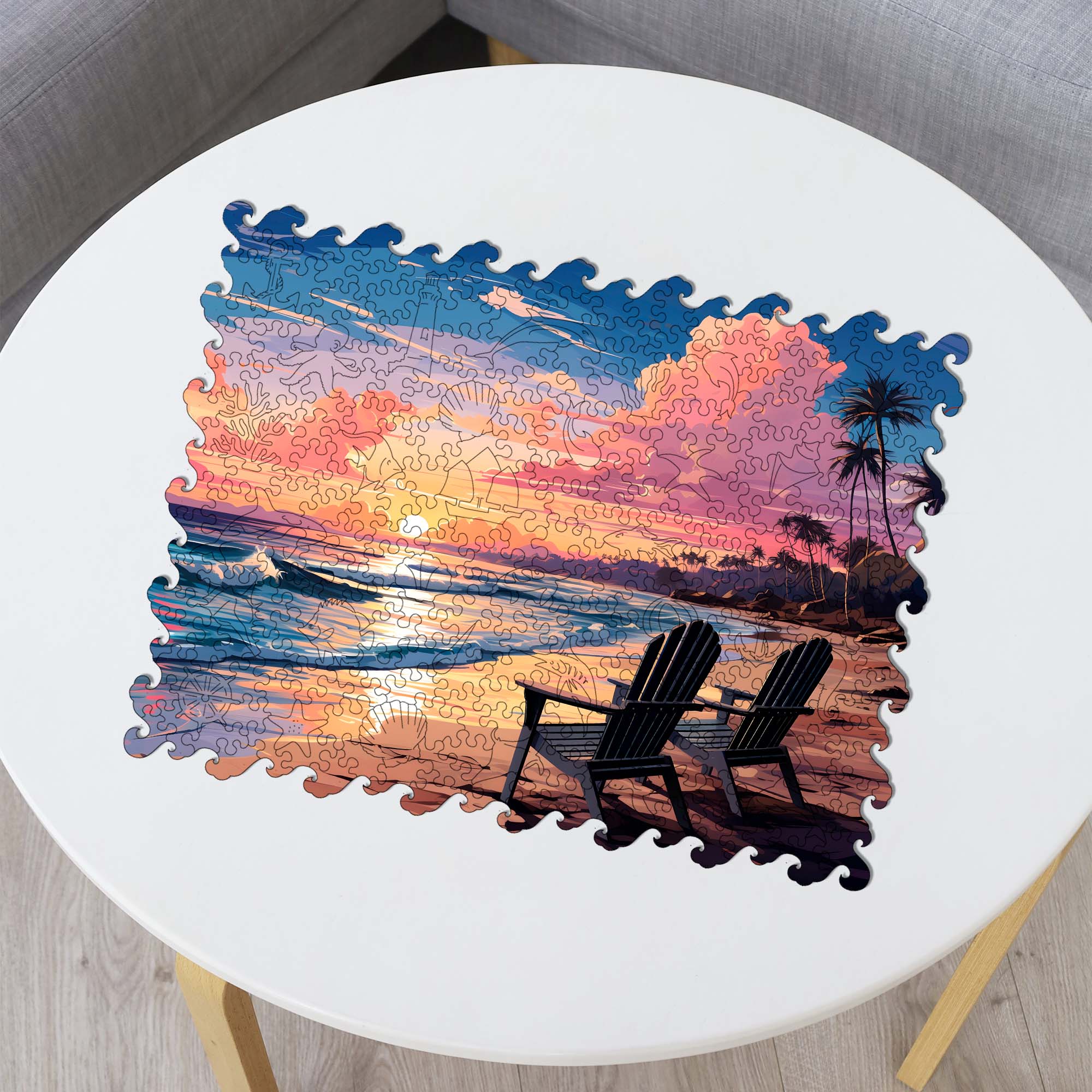 Wooden Jigsaw Puzzle Summer Beach