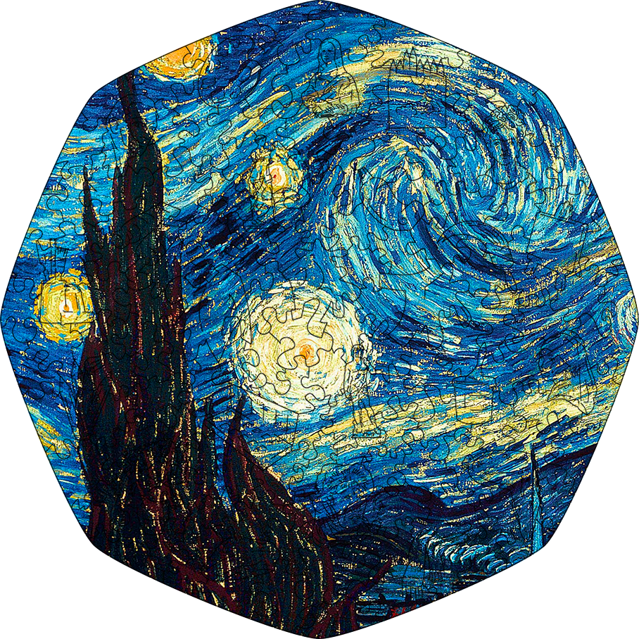 Wooden Jigsaw Puzzle The Starry Night (vincent Van Gogh)