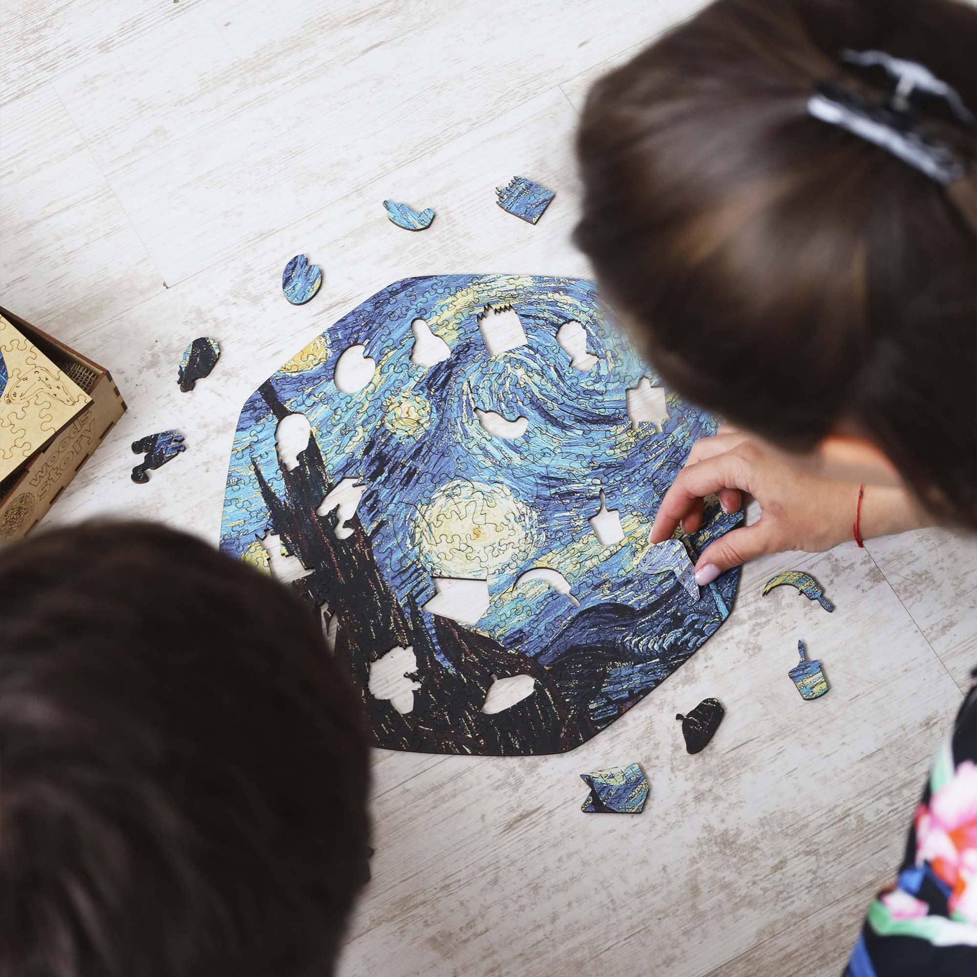 Wooden Jigsaw Puzzle The Starry Night (vincent Van Gogh)