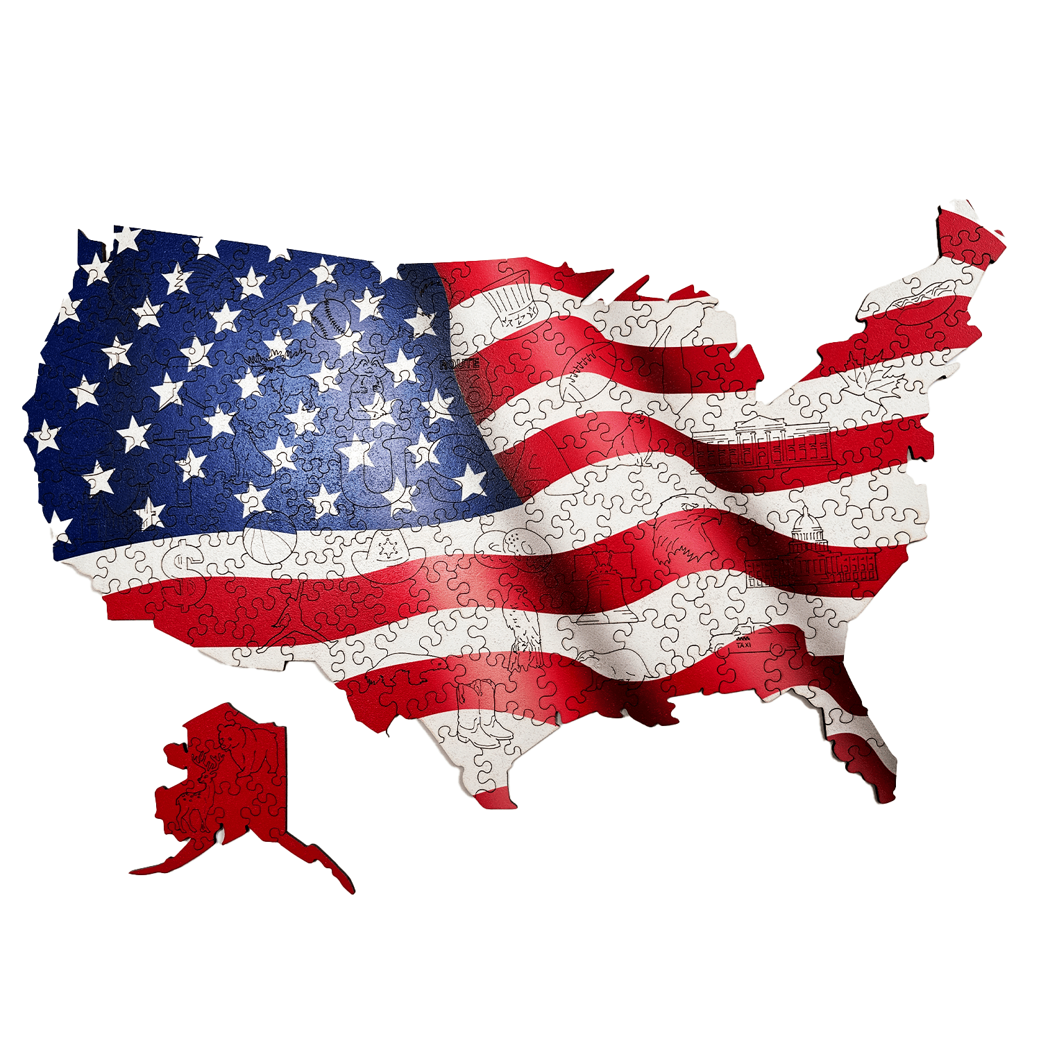 Wooden Jigsaw Puzzle Usa Map