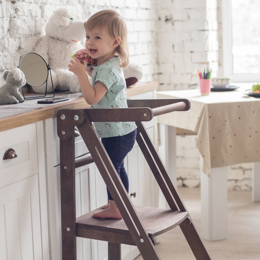 Foldable Toddler Tower - Chocolate