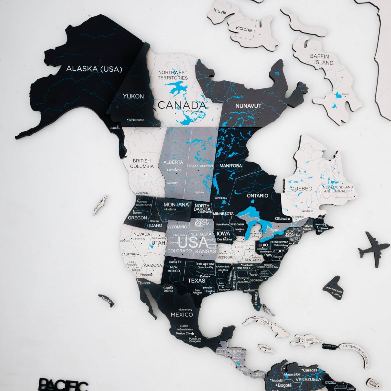 3d Wooden World Map Nordik (for Us Only)