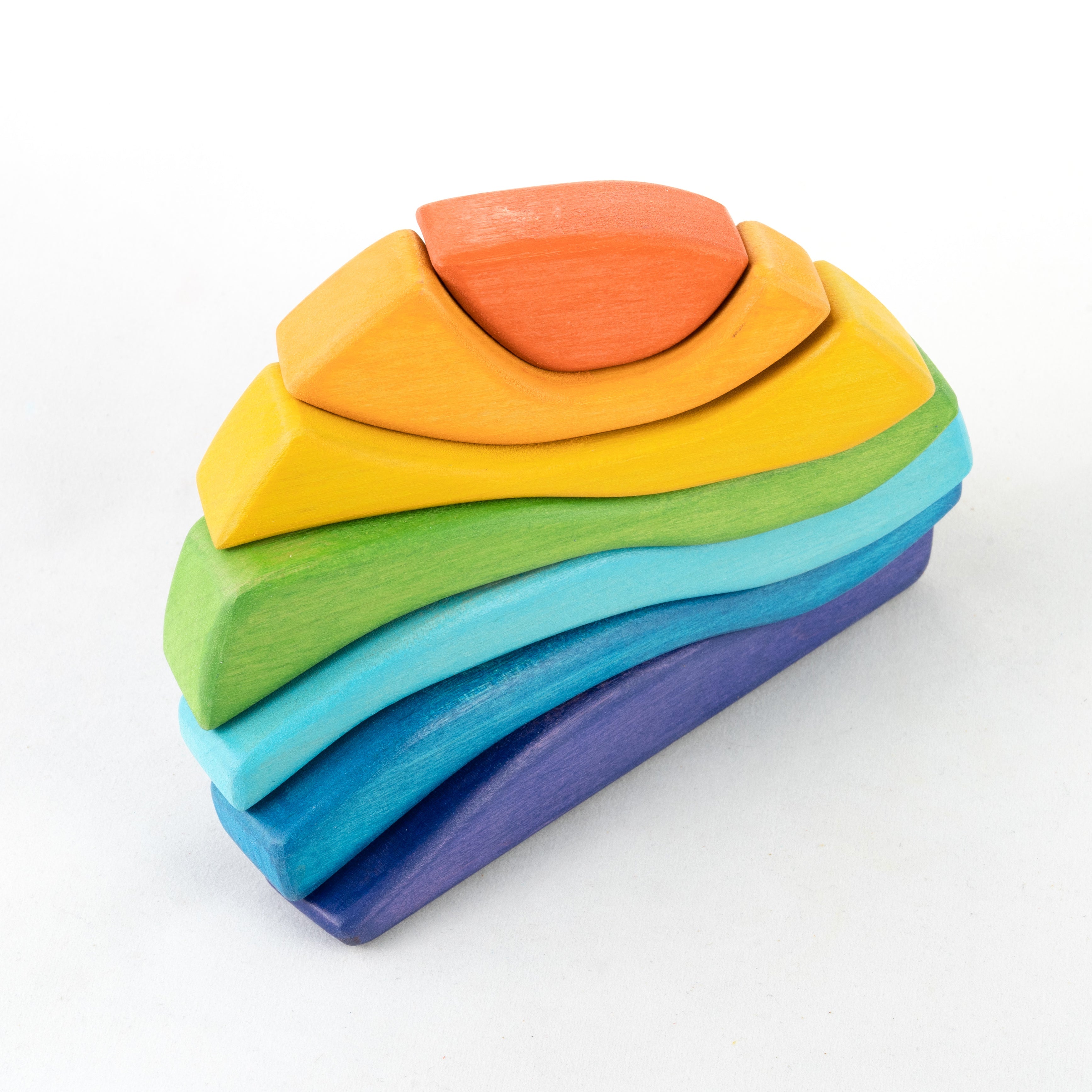 Wooden Rainbow Stacker For Toddlers