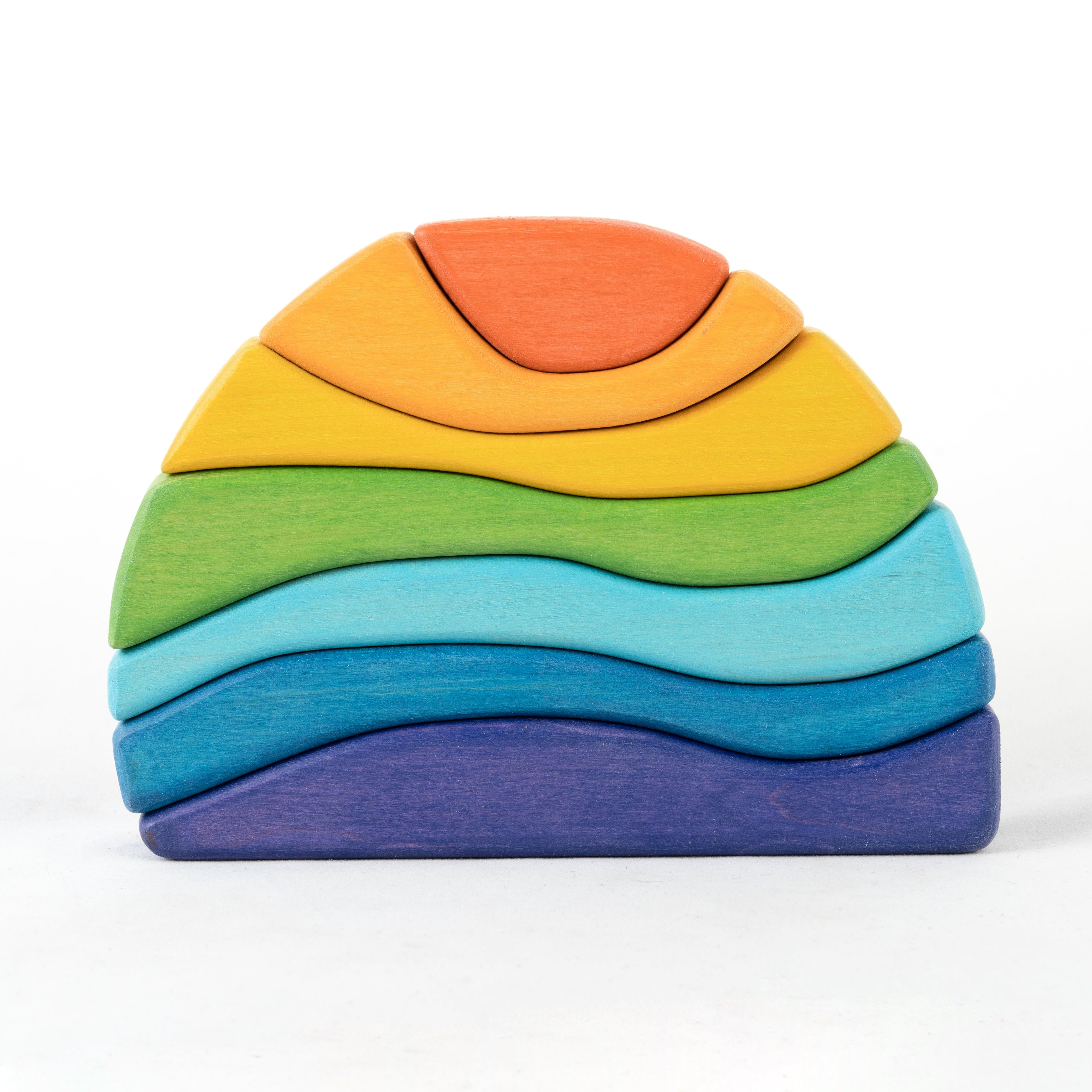 Wooden Rainbow Stacker For Toddlers