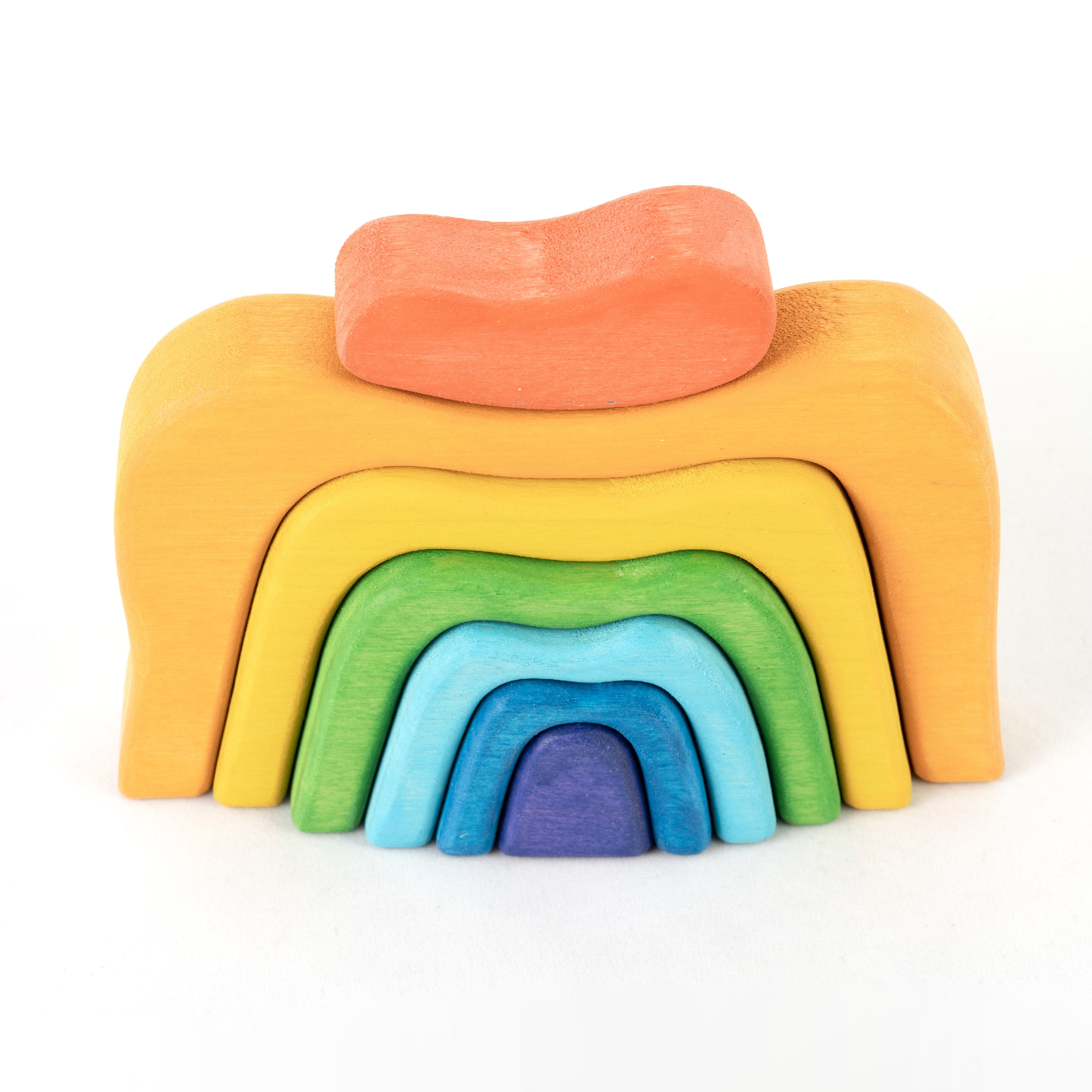 Wooden Stacking Toy Rainbow Caves Sculptural Blocks