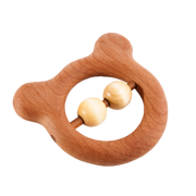 Wooden Baby Rattle-teether Bear
