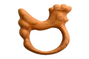 Organic Wooden Rattle-teether Hen