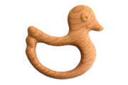 Organic Wooden Rattle-teether Duck