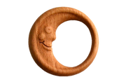 Wooden Rattle Teether — Moon Teething Ring