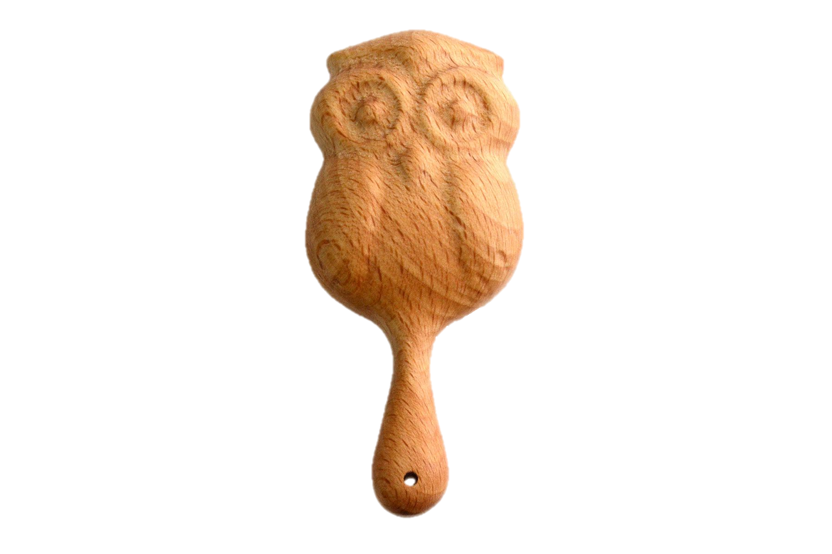 Organic Wooden Rattle Toy Owl