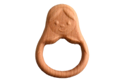 Organic Wooden Rattle-teether Doll