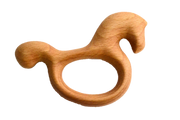 Organic Wooden Rattle-teether Horse