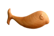 Organic Wooden Rattle Toy Whale