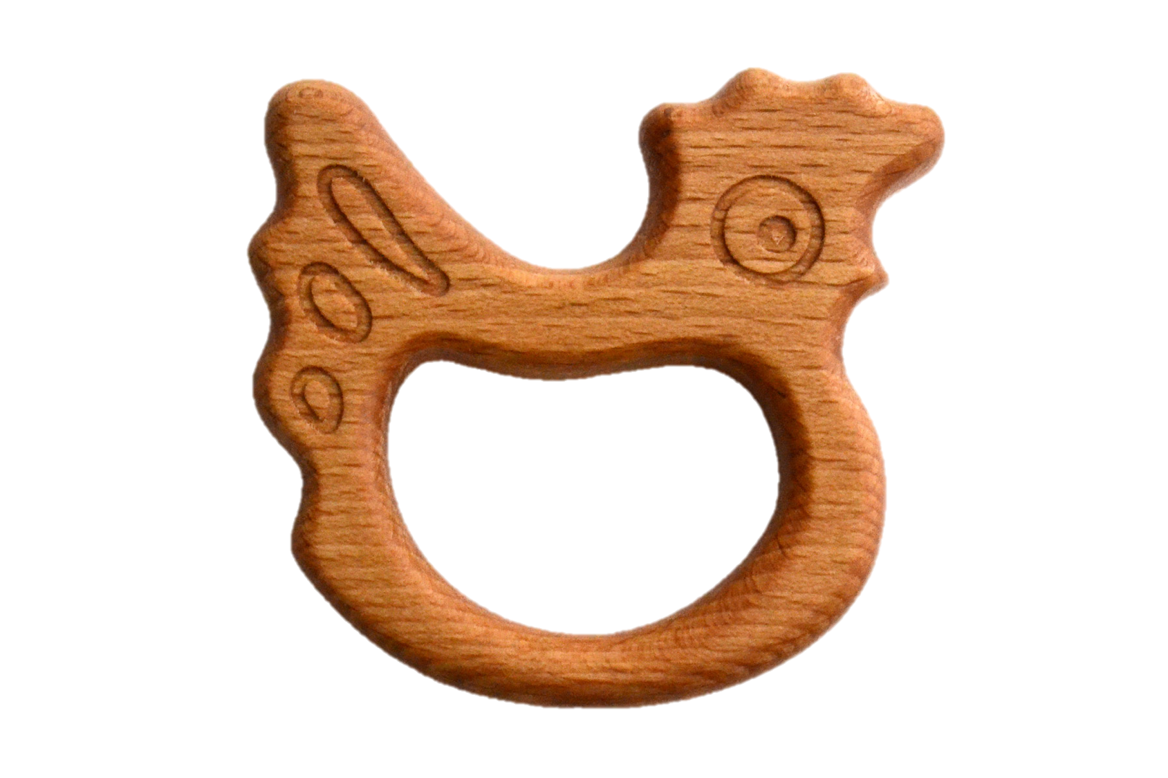 Organic Wooden Teether Toy Chicken