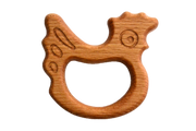 Organic Wooden Teether Toy Chicken