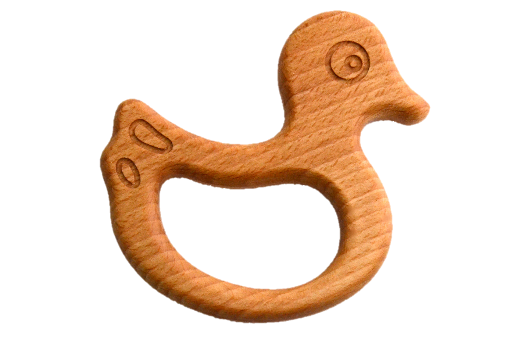 Organic Wooden Teether Toy Duck