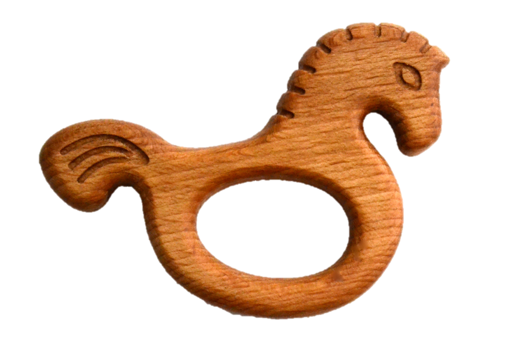 Organic Wooden Teether Toy Horse