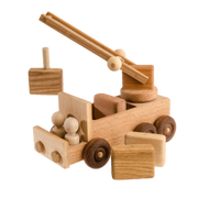 Wooden Crane Toy Truck