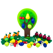 Wooden Tree With Fruits And Veggie Garden "harvesting Season"