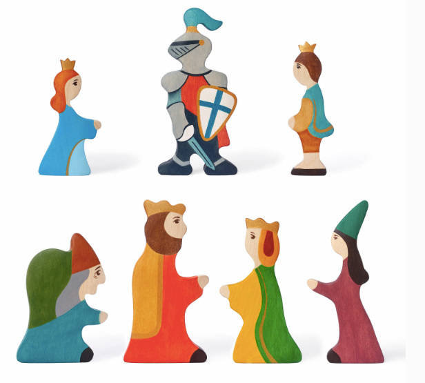 Wooden Fairy Tail Figurines Set Of 7