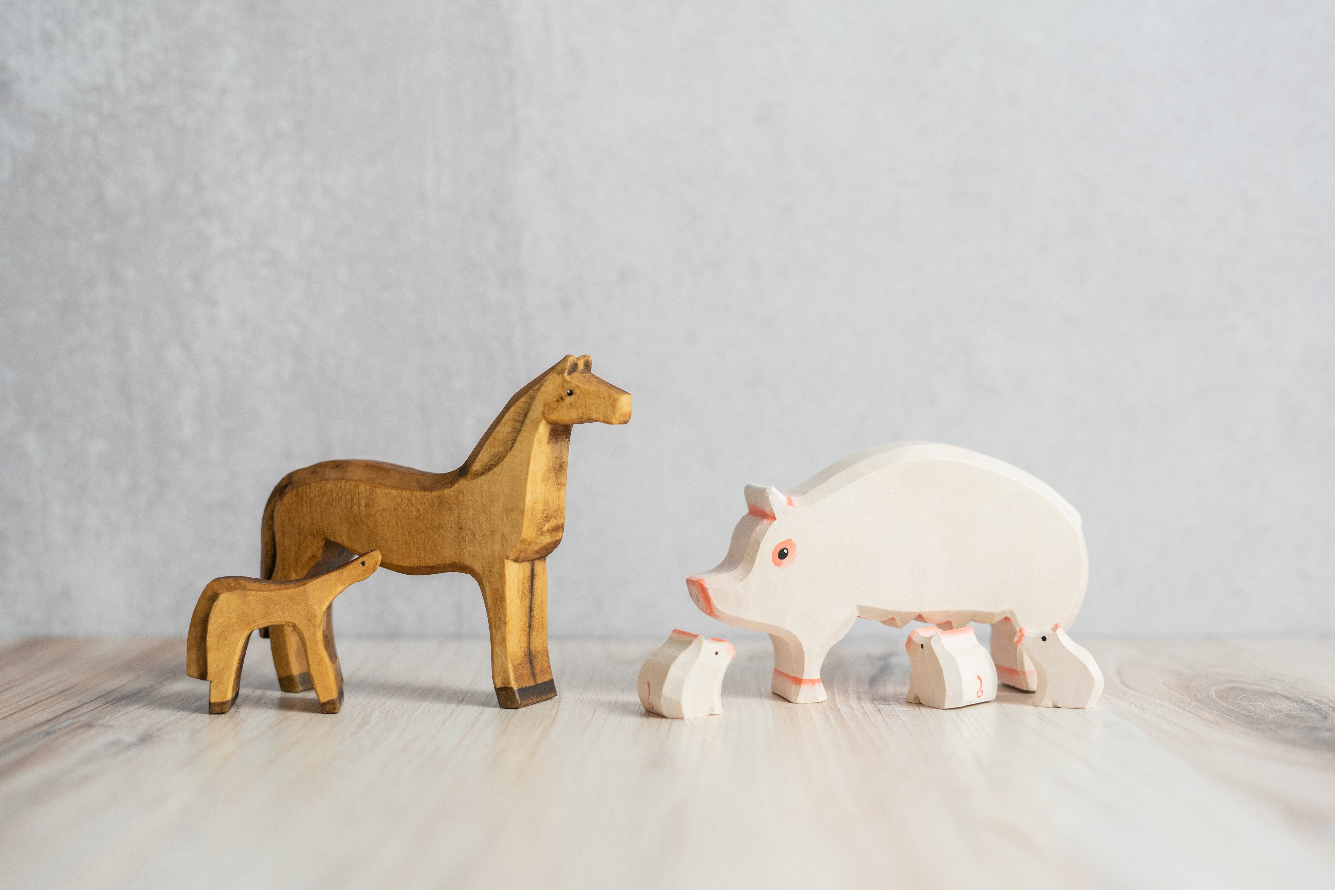 Mare & Colt Figurines Toys Set Of 2