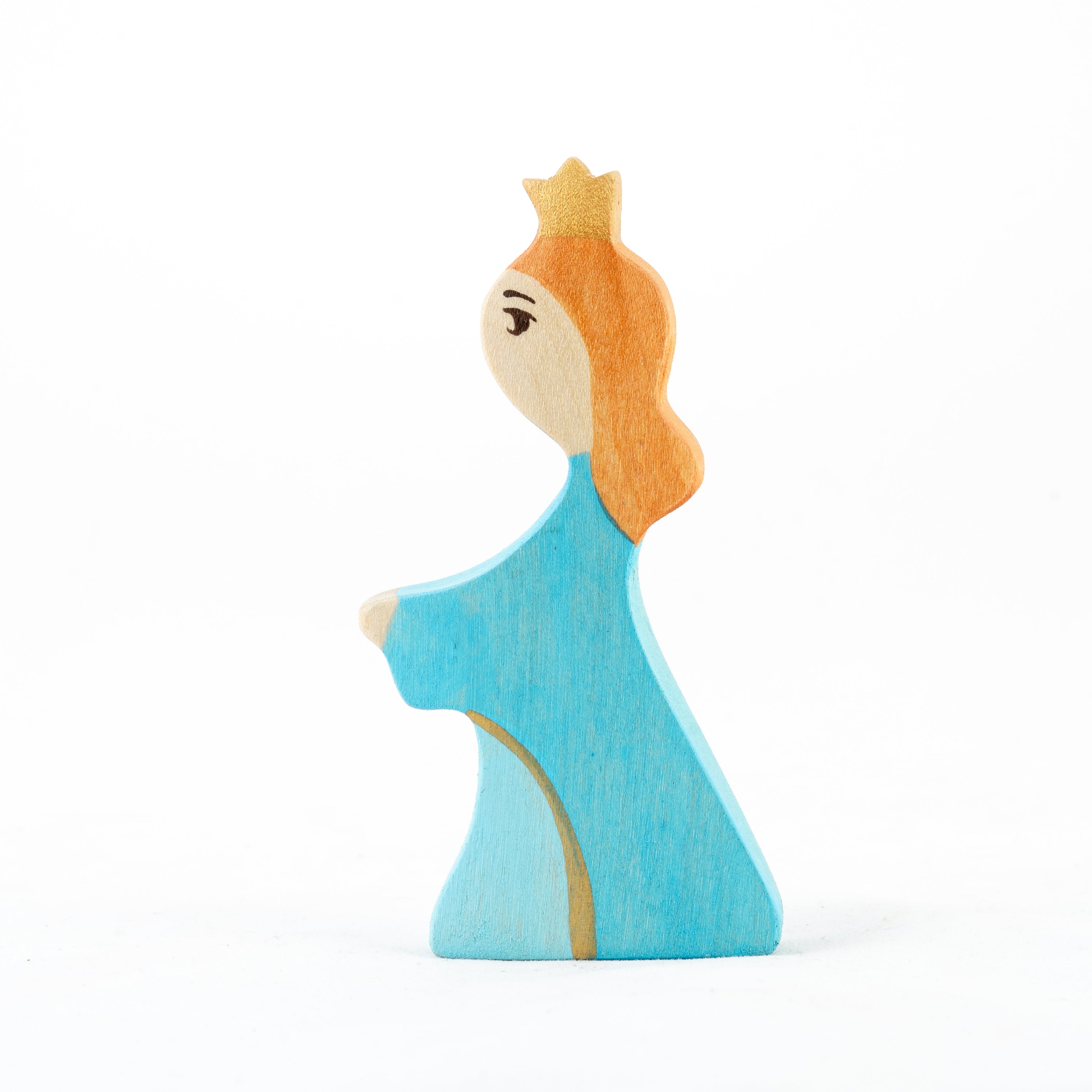 Waldorf Wooden Prince And Princess Figures- 2 Pieces