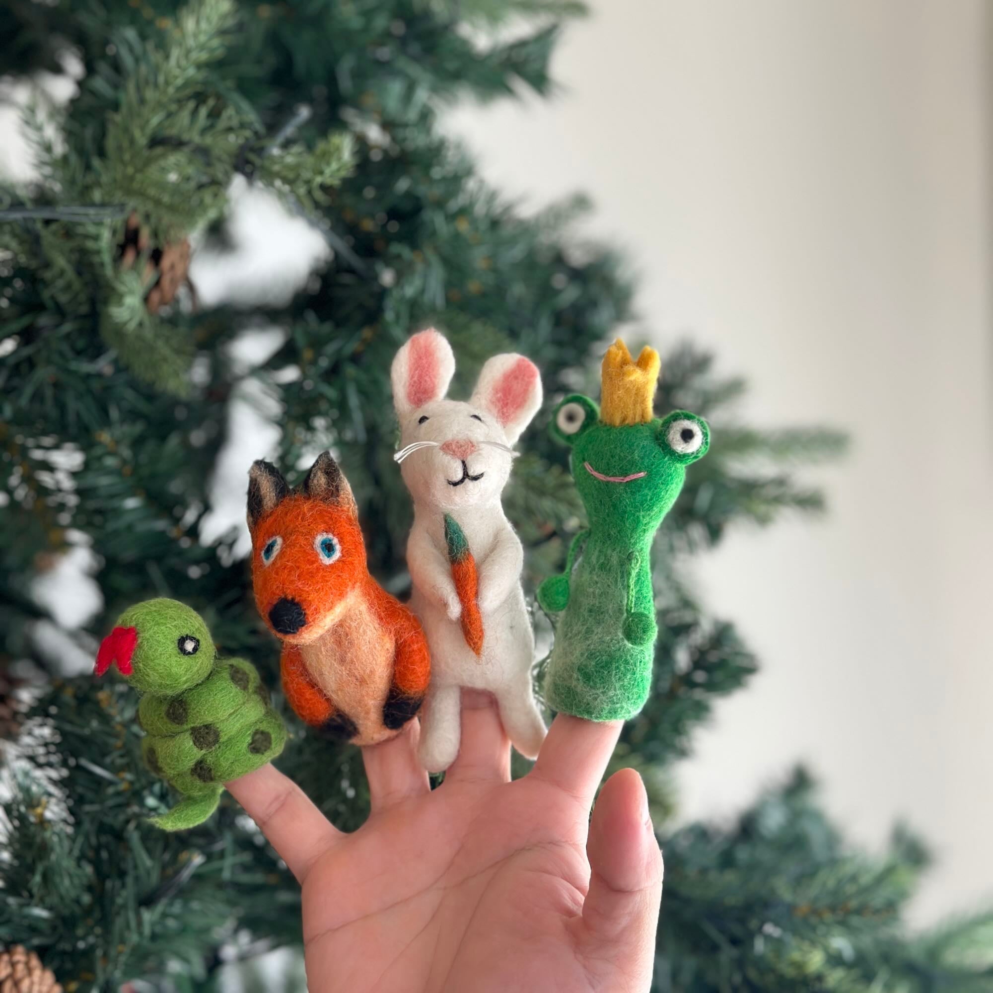 Woodland Animal Finger Puppet Set Of 4
