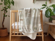 Woodland Forest Trees - Vintage Baby Blanket