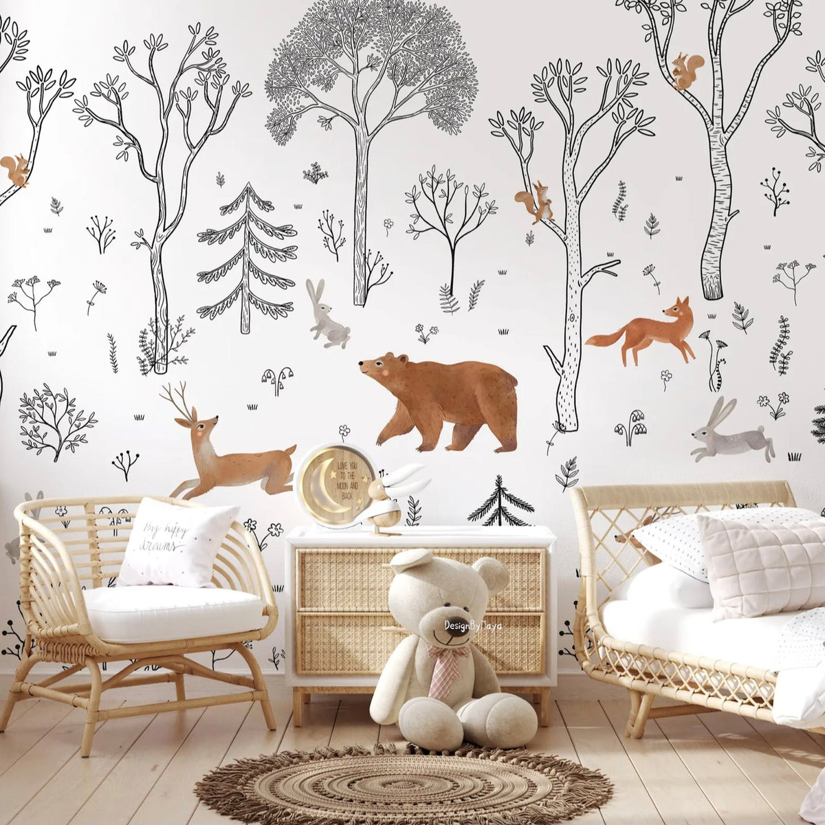 Woodland Wallpaper - Nursery Wall Decor Wallpapers