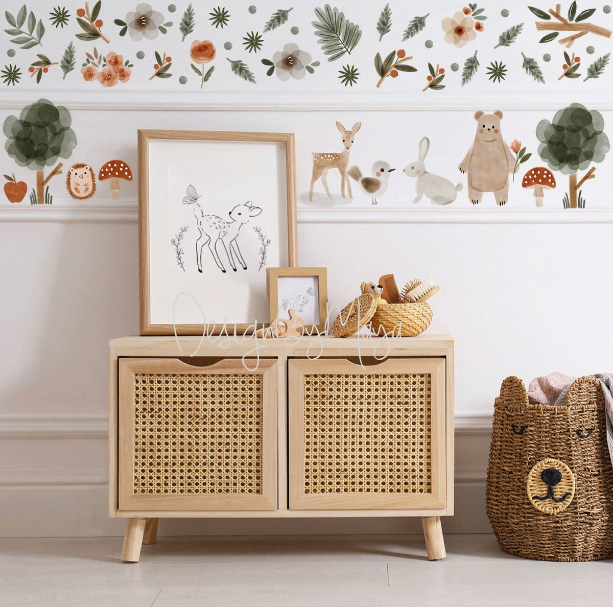 Woodland Baby Forest Animals - Fabric Nursery Wall Art Decals