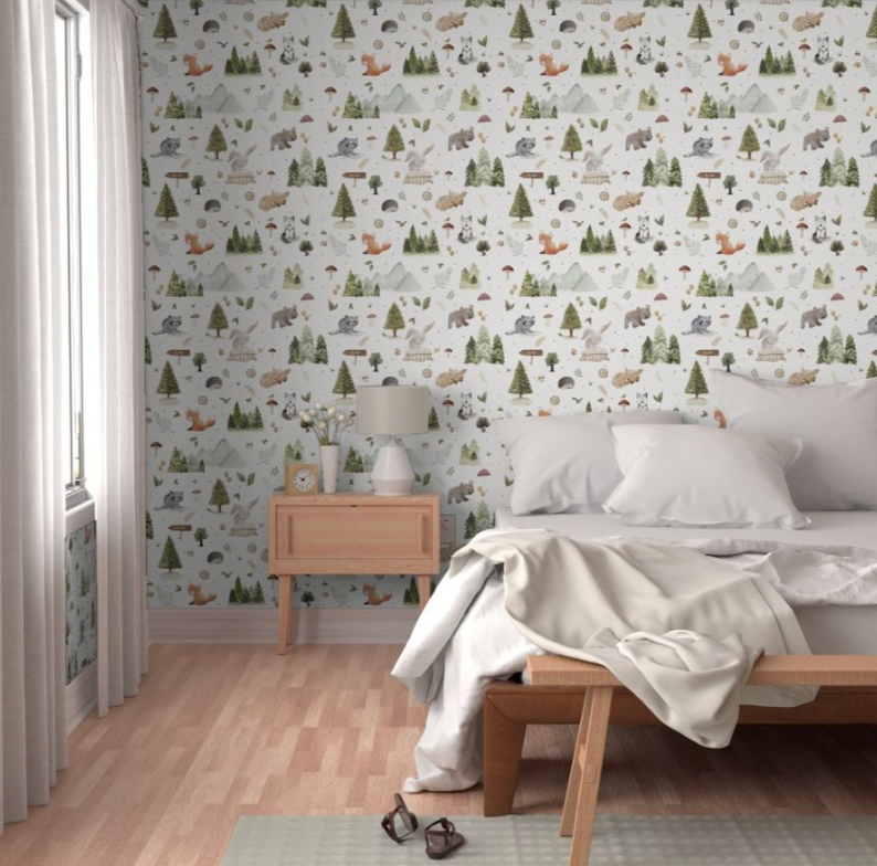 Butterflies & Wild Flowers Wallpaper - Nursery Wall Decor Wallpapers