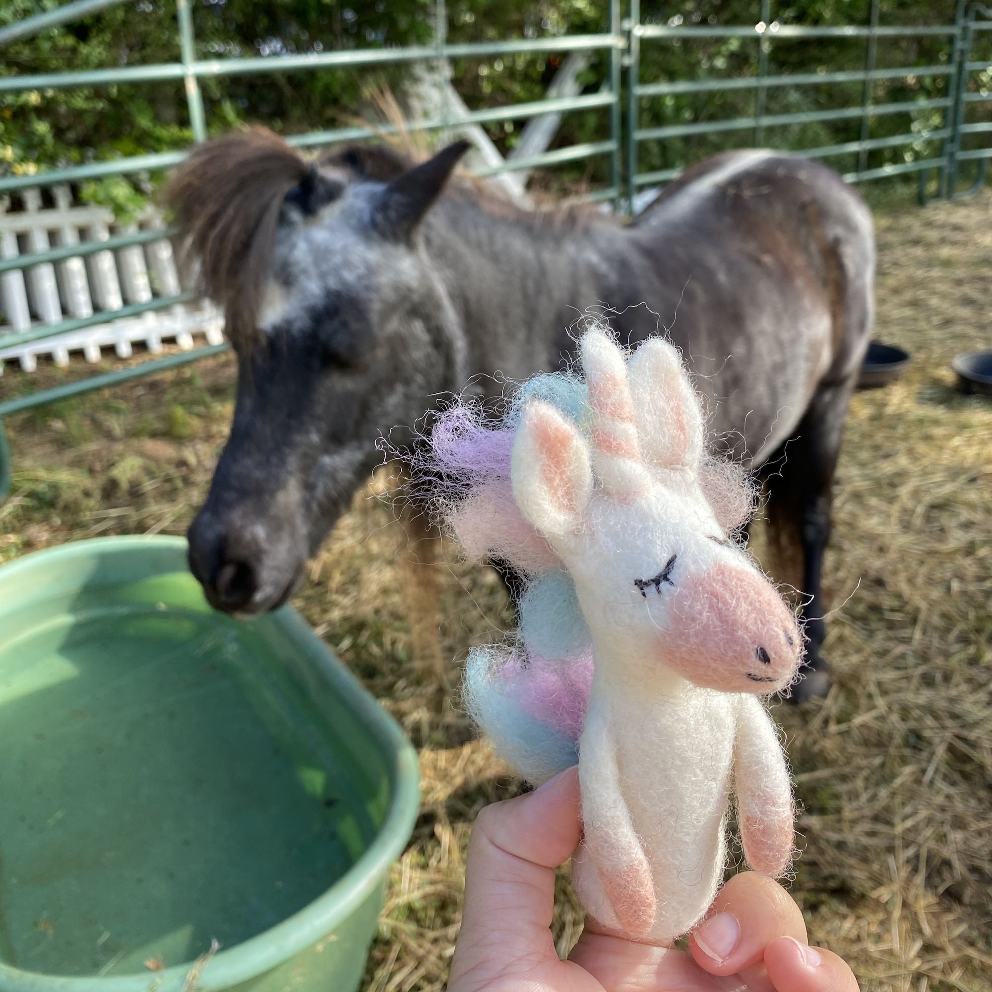 Felt Finger Puppet - Pastel Unicorn