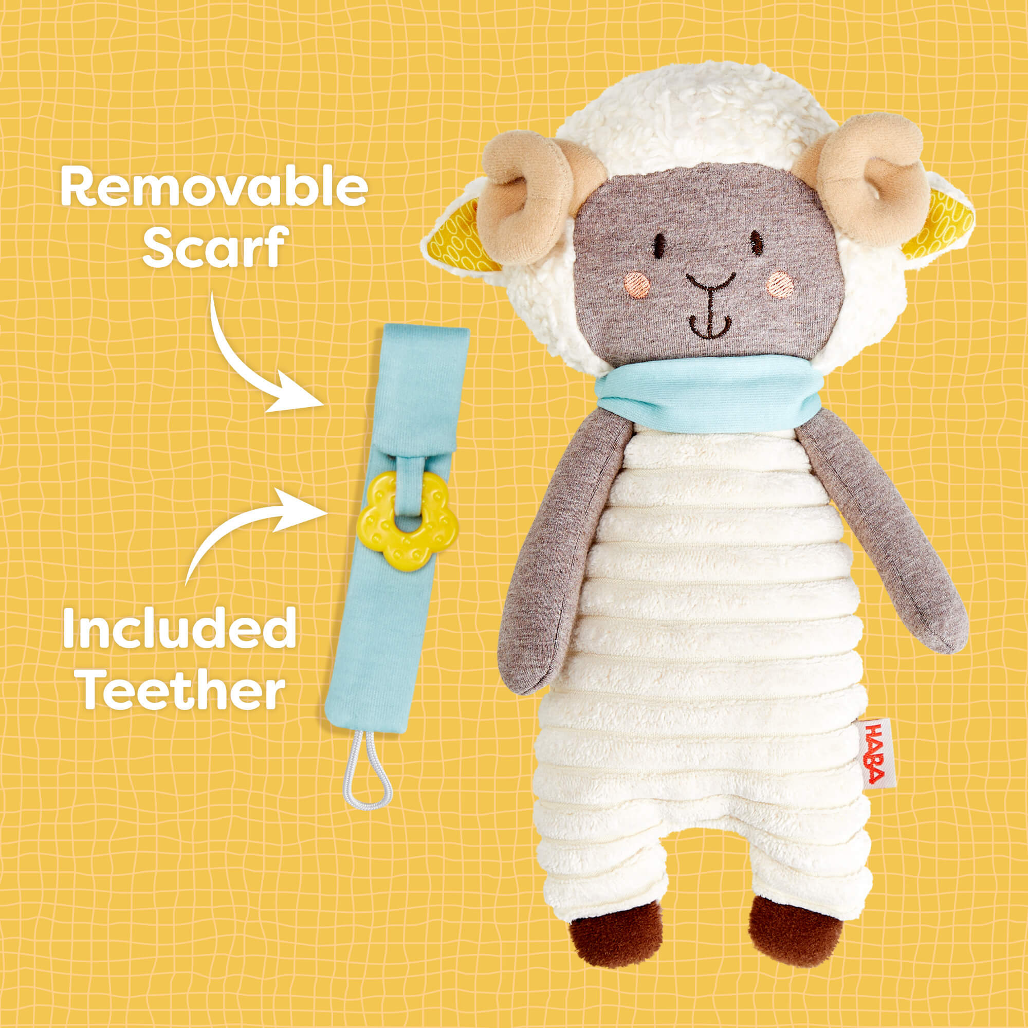 Woolbert The Ram Cuddly Baby Sensory Toy