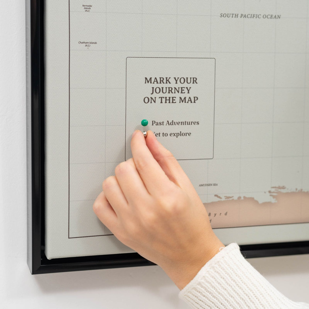 World Map On Canvas - Antique