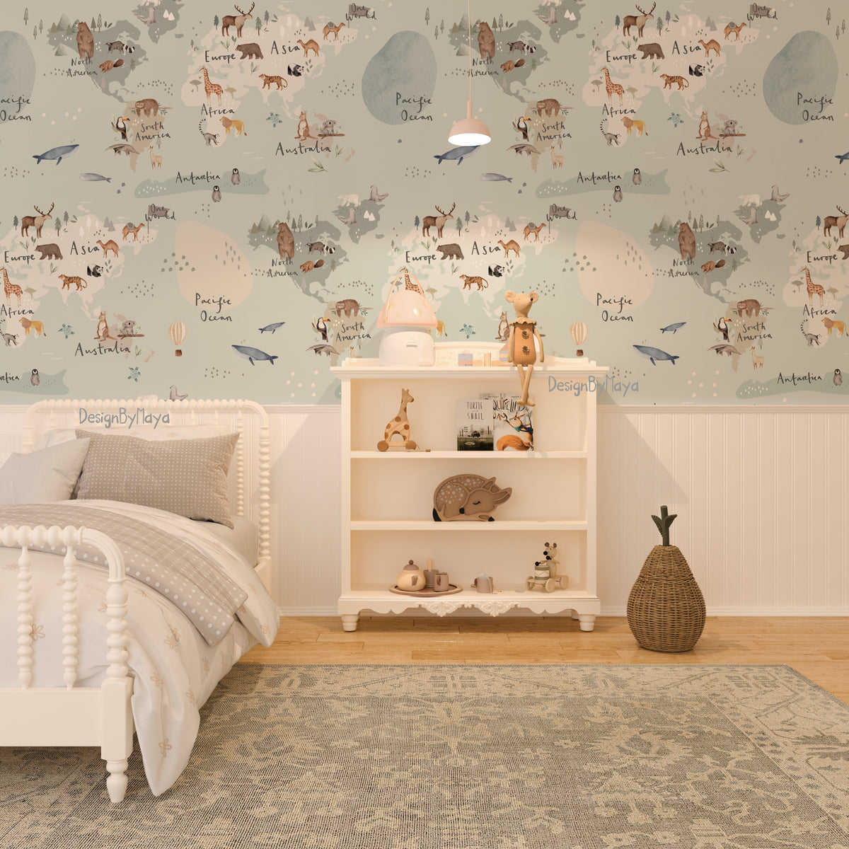 World Map Wallpaper - Nursery Wall Decor Wallpapers