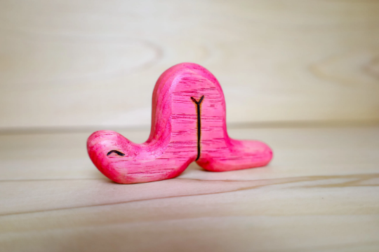 Wooden Earthworm Worm Toy
