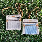 Woven Short Stripe Double Sided Bag