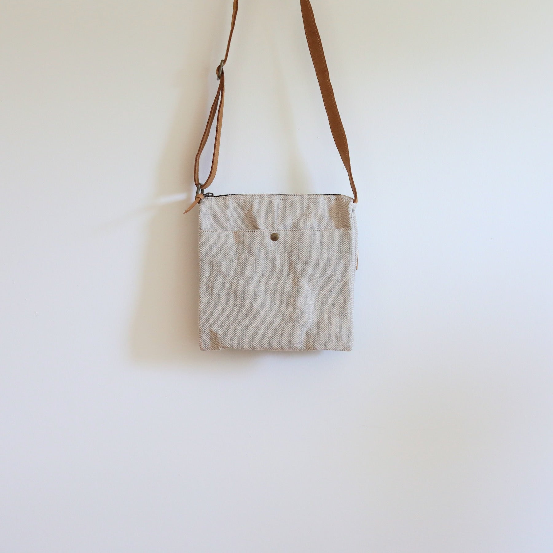 Woven Short Stripe Double Sided Bag