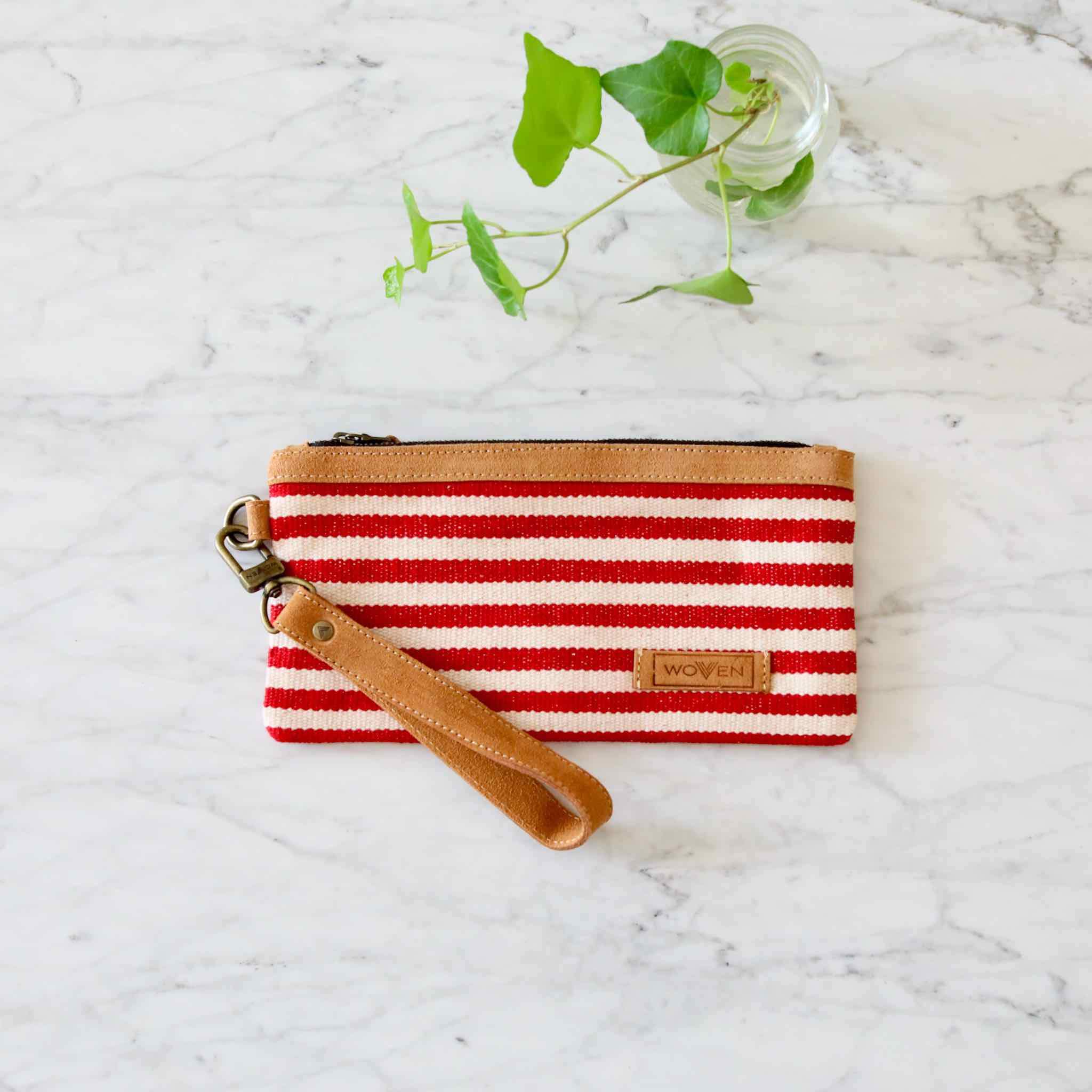 Woven Phone Wallet - Navy