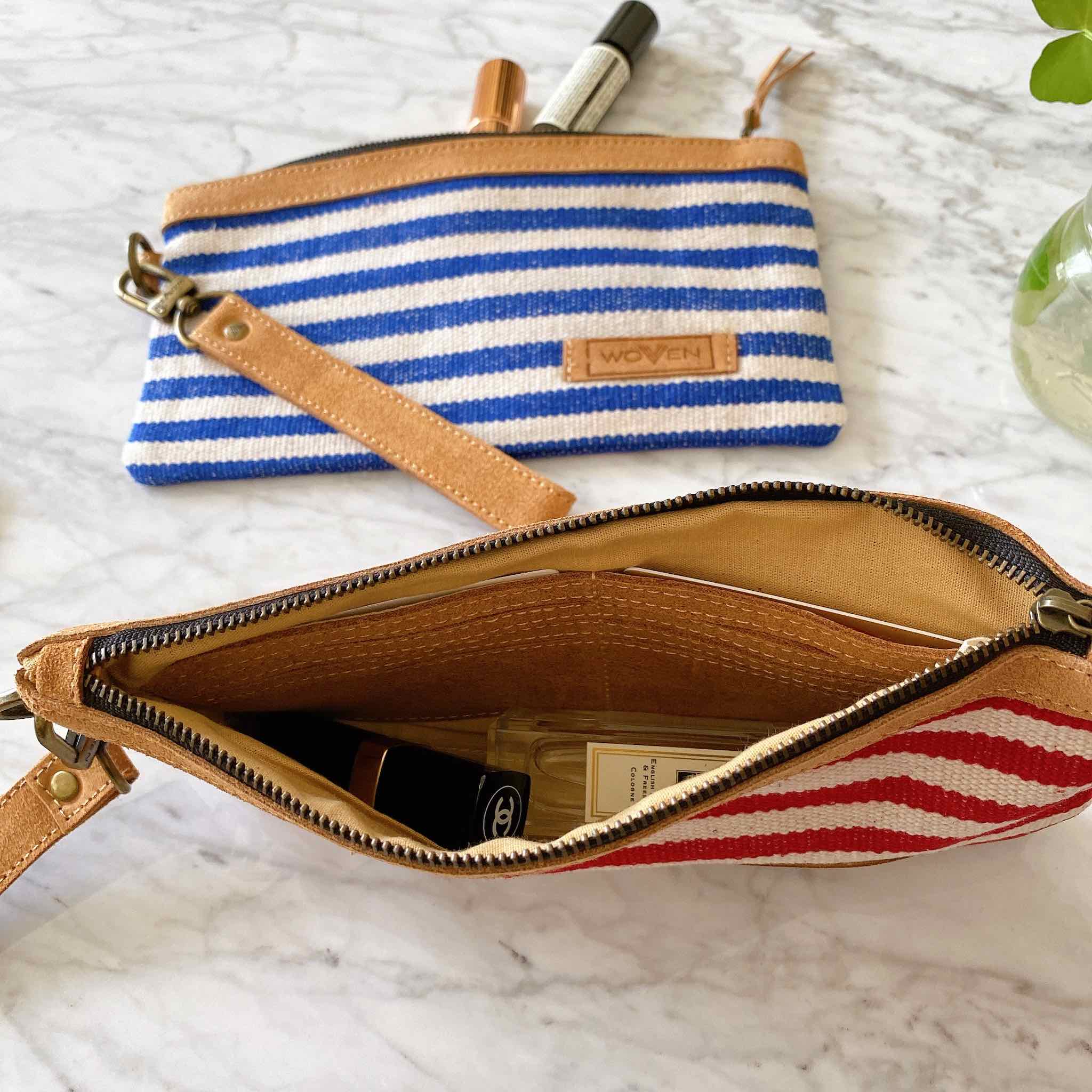 Woven Phone Wallet - Navy