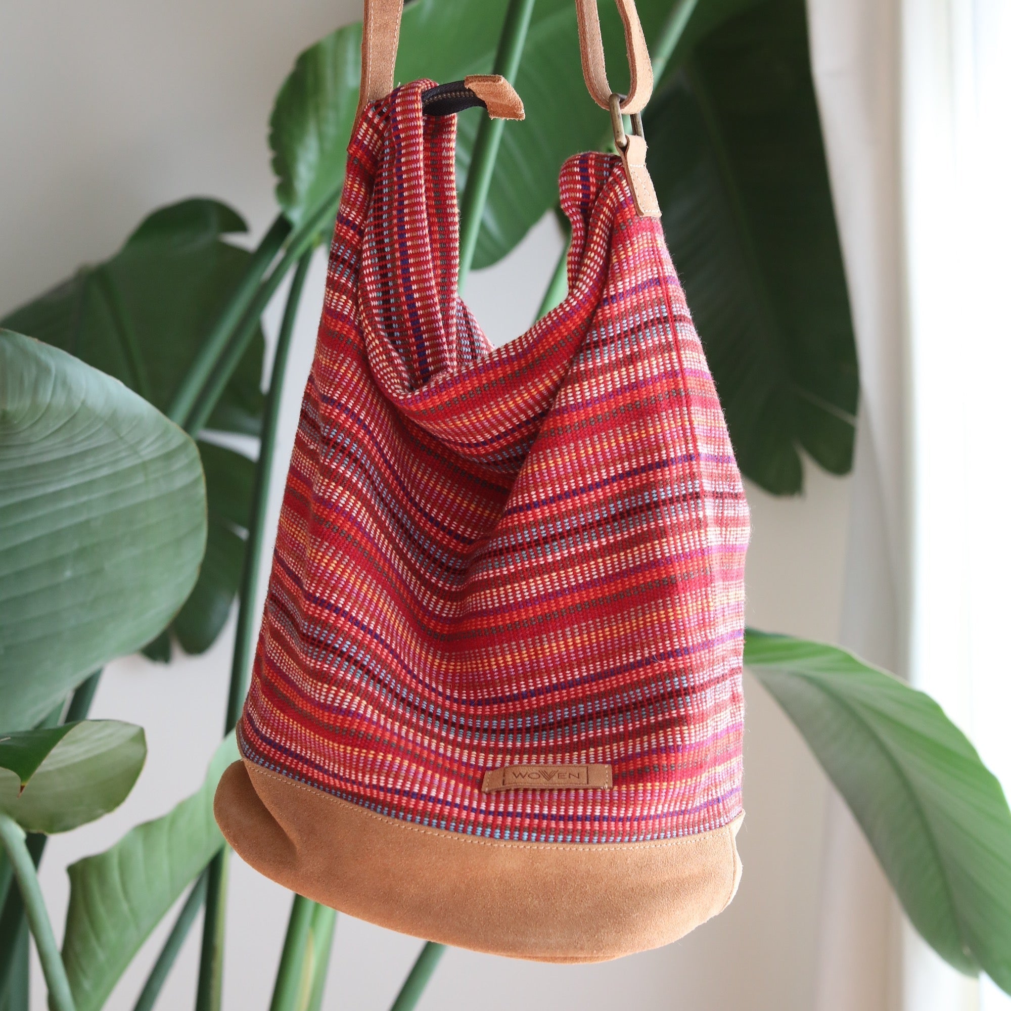 Woven Zipper Sling Bag - Jazzy