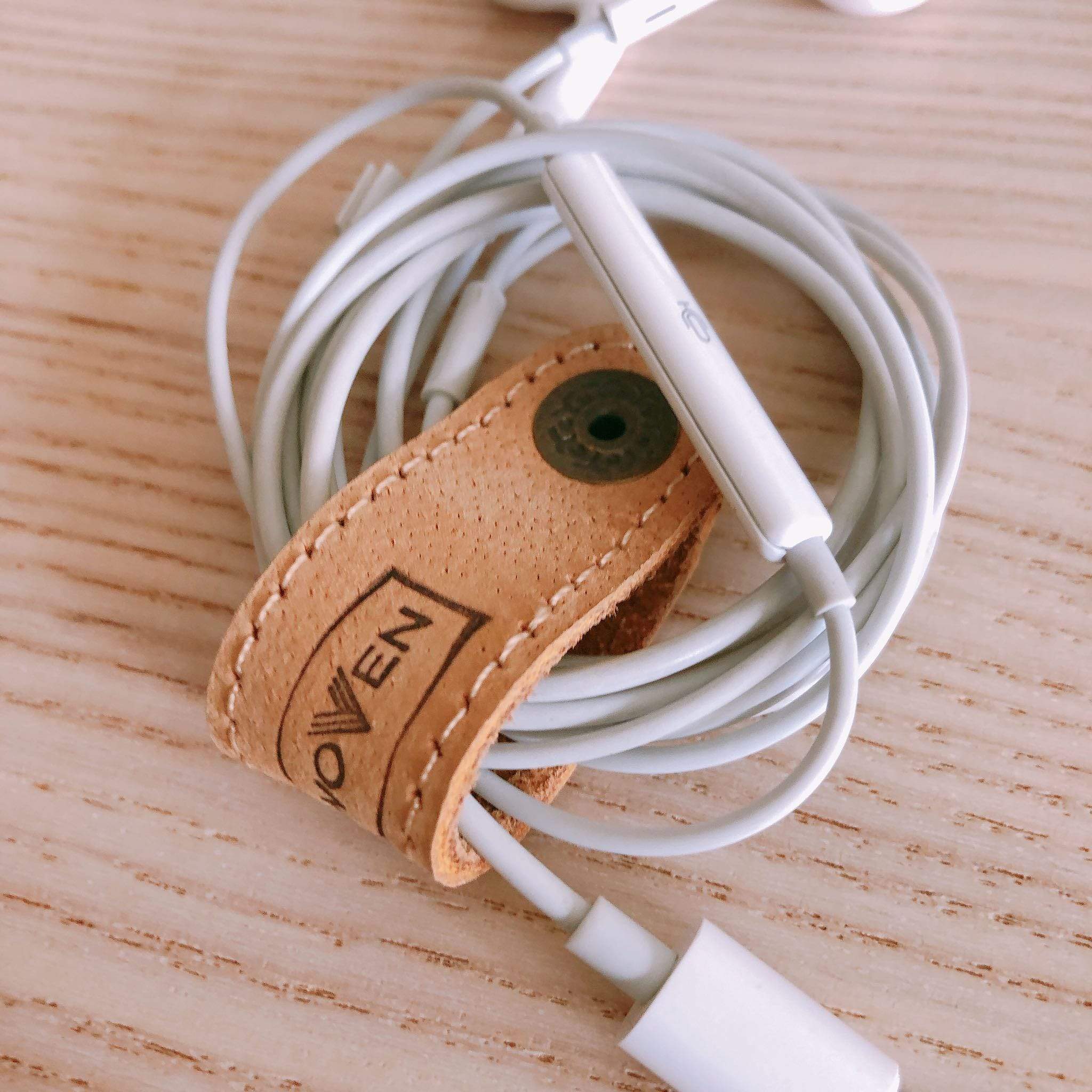 Woven Suede Leather Cord Organizer - Set Of 3