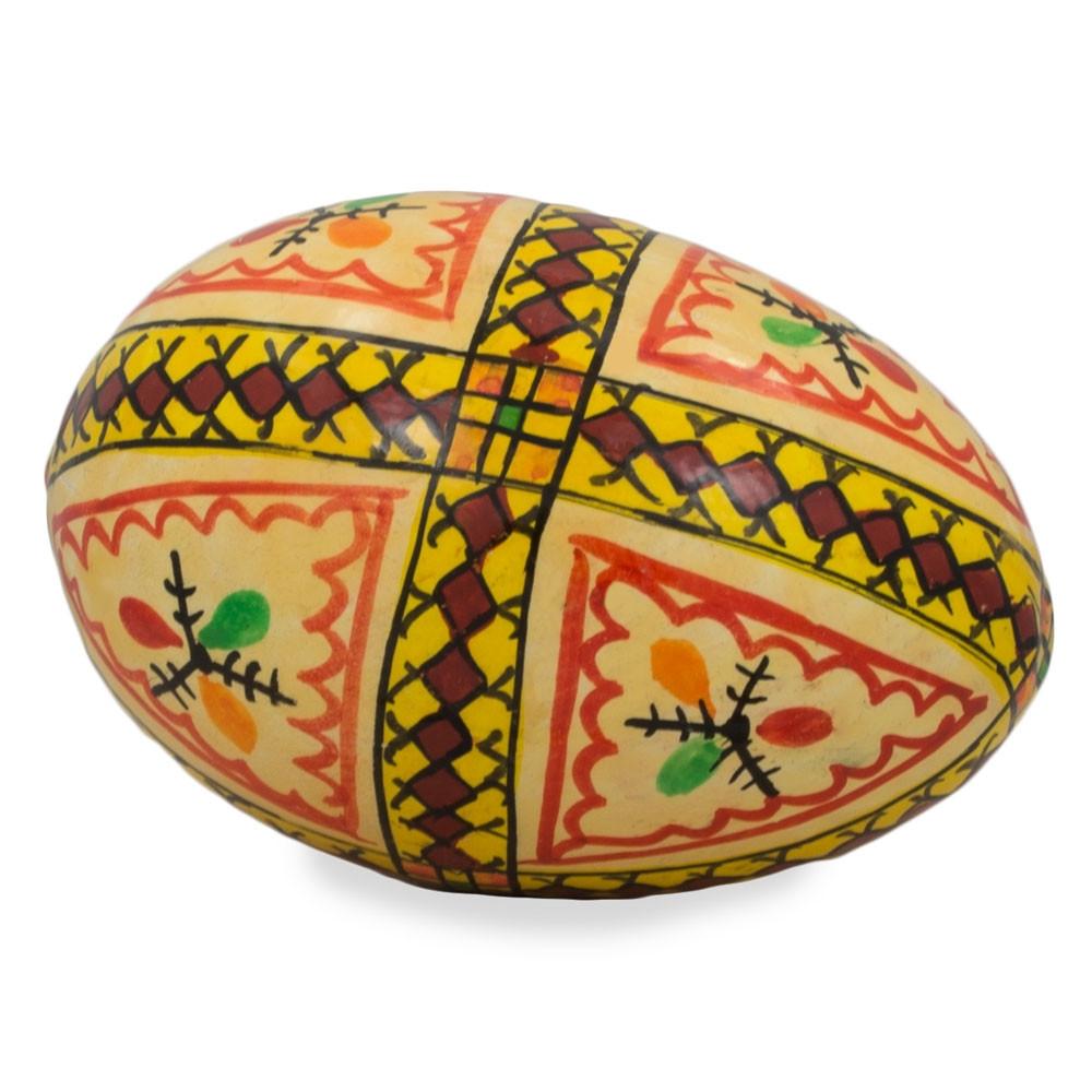 Triangles Hand Painted Wooden Pysanky Easter Egg