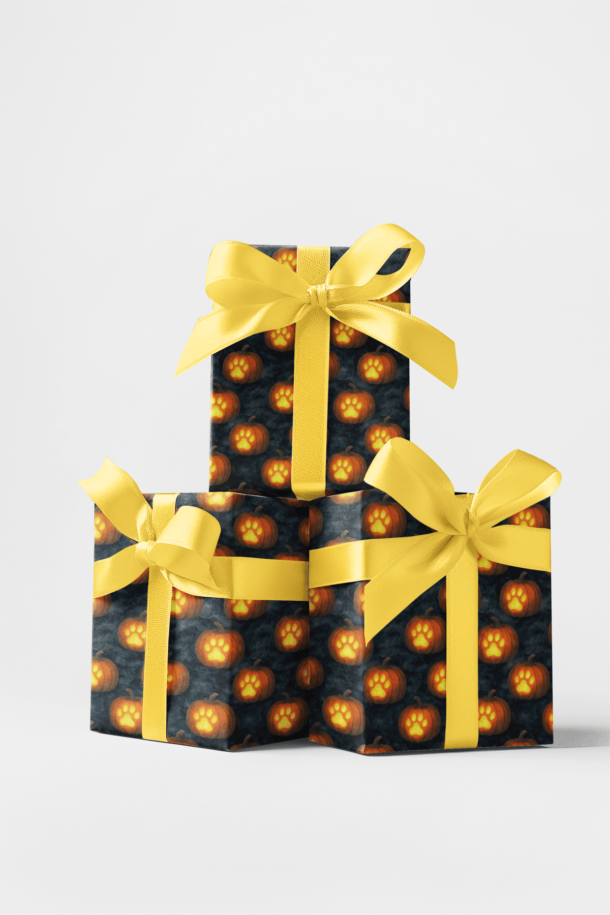 Paw-kin Lanterns Wrapping Paper