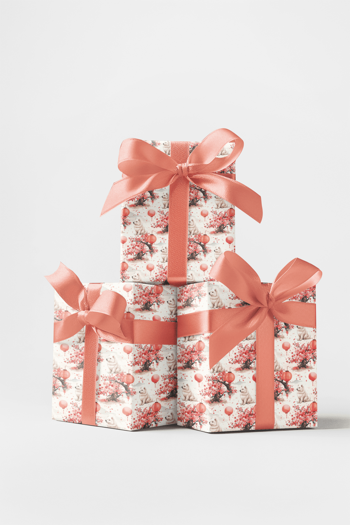 Samoyed Cherry Blossom Festival Wrapping Paper