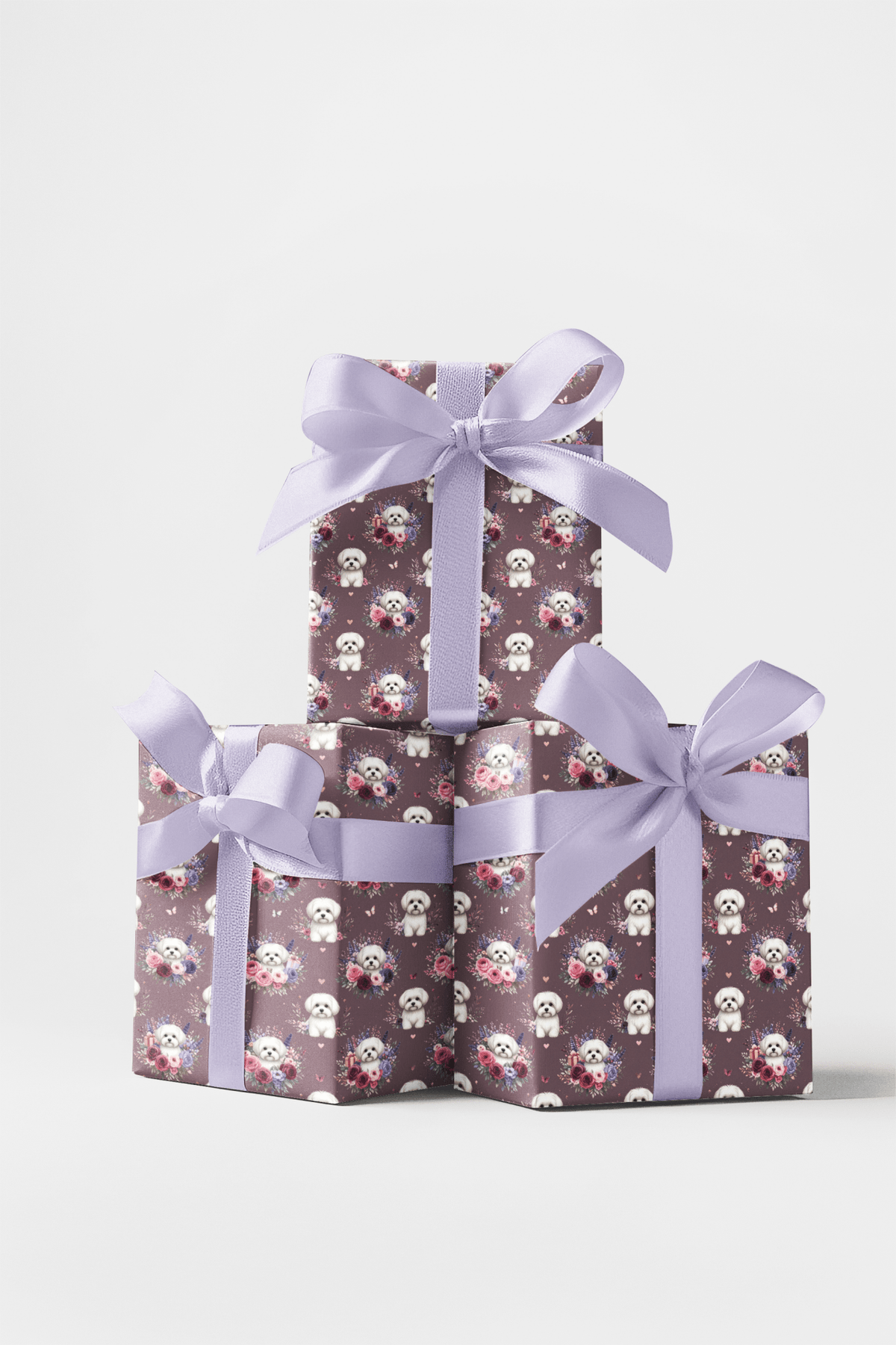 Floral Maltese Mother’s Day Wrapping Paper